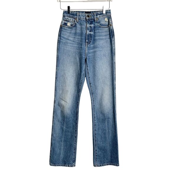 Khaite Womens Danielle High Rise Straight Leg Denim Jeans in Boise - Picture 1 of 17
